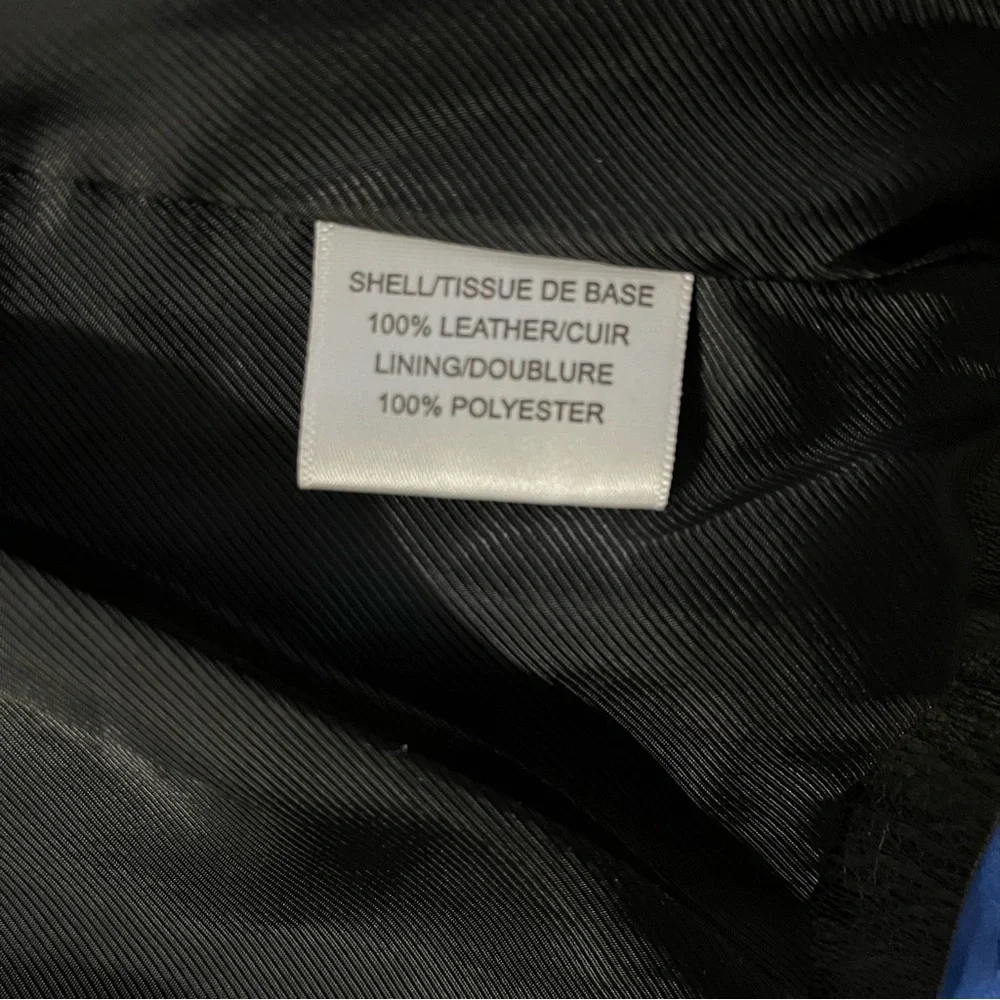 Halogen 100% Genuine Leather Black Moto Jacket Size XS